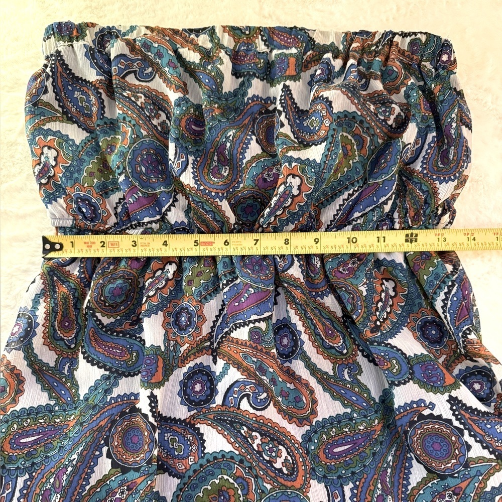 Charming Charlie Strapless Paisley Maxie Dress- size M - Picture 12 of 13